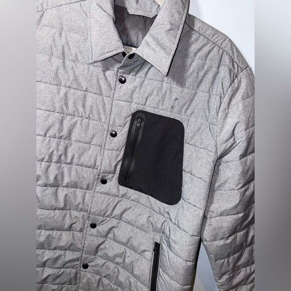 American Eagle Men’s Gray Lightweight Puffer Jacket Size Large NWOT - Picture 2 of 11